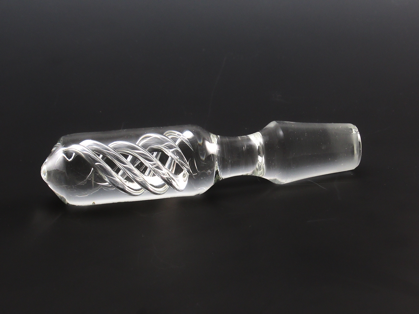 Air Twist Stopper Fine Crystal Steuben Style