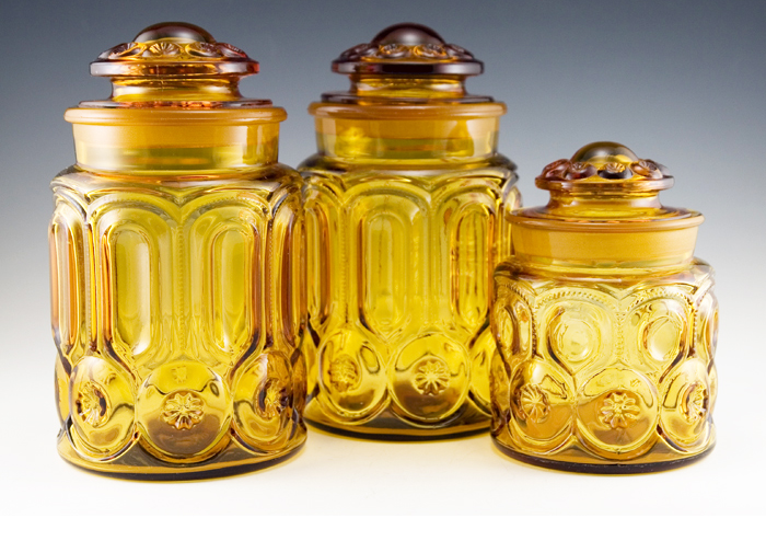 Amber Moon and Star Kitchen Canister Set