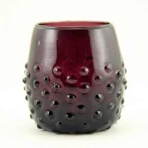 Amethyst Hobnail Glass Tumbler by Empoli