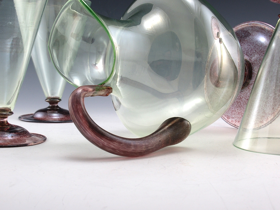 Antique Venetian Blown Glass Beverage Set of Five - Image 3