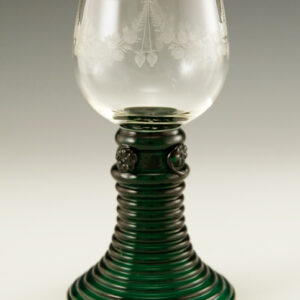 Antique Bohemian Crystal Wedding Roemer With Prunts