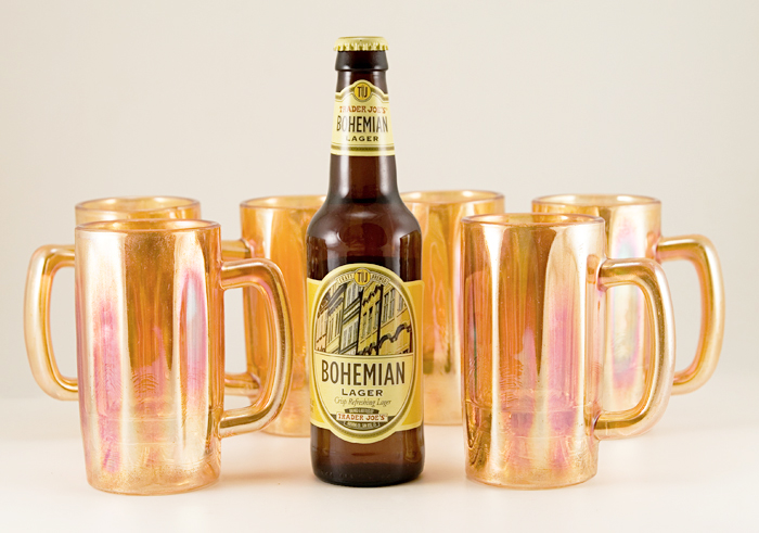 Antique Carnival Glass Beer Mug by Imperial Glass - Image 3