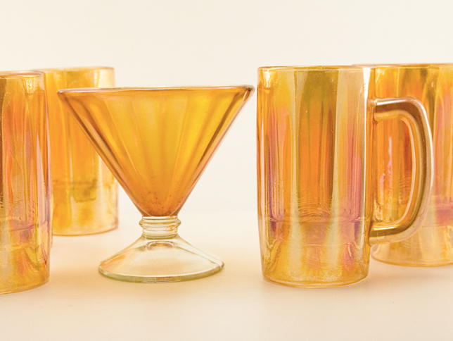 Antique Carnival Glass Beer Mug by Imperial Glass - Image 2