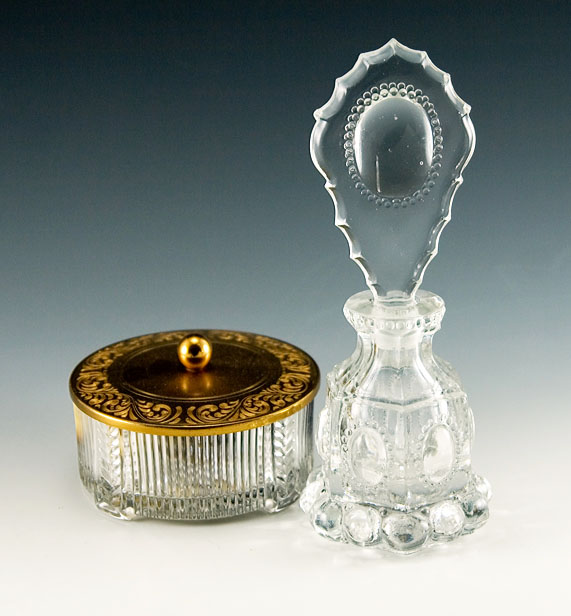 1930's Czech Crystal Perfume Bottle - Image 2