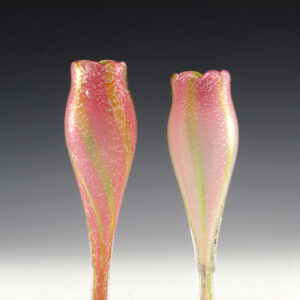 Antique Venetian Art Glass Vanity Vase Set