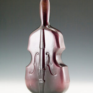 Antique Viobot Violin Wall Vase with Sharp Pontil and Tooled Lip