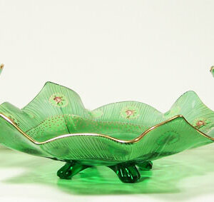 Art Deco Glass Console Set in Charleton Rose by Cambridge