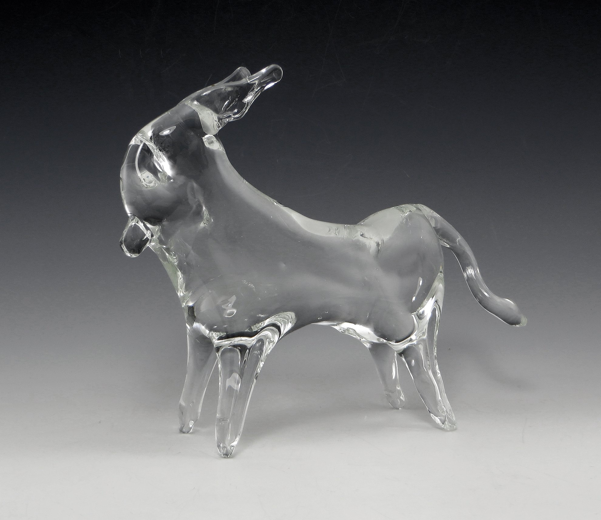 Mid-Century Decor Figurine Crystal Donkey by Pilgrim Art Glass - Image 5