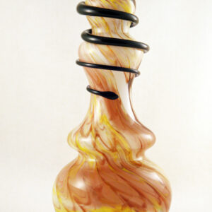 Art Nouveau Blown Glass Chalcedony Snake Vase