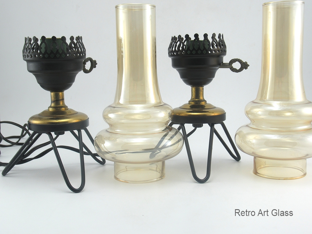 Atomic Era Tripod Lantern Lamp Set - Image 2