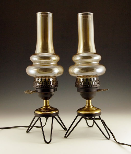 Atomic Era Tripod Lantern Lamp Set