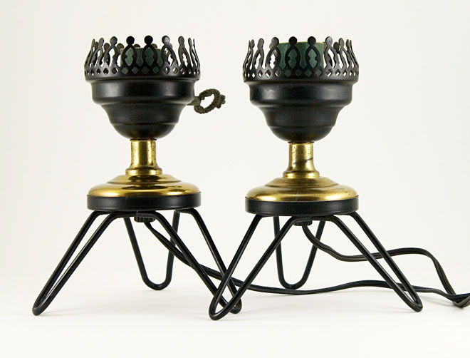 Atomic Era Tripod Lantern Lamp Set - Image 4