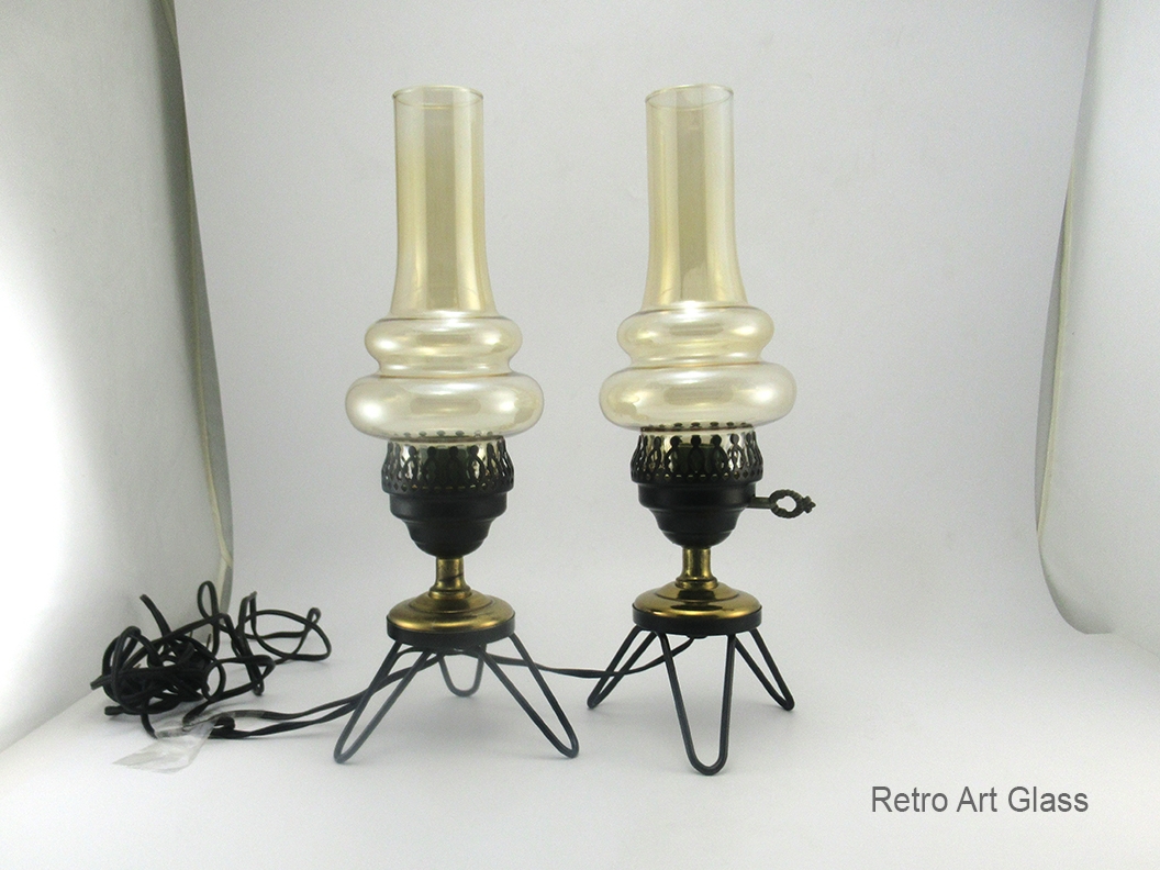 Atomic Era Tripod Lantern Lamp Set - Image 6