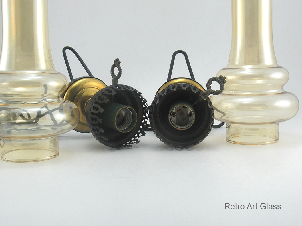 Atomic Era Tripod Lantern Lamp Set - Image 7