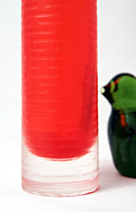 Battuto Carved Sommerso Art Glass Tower Vase - Image 2