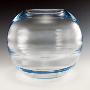 Big Orrefors Crystal Ball Vase Edward Hald 1930's