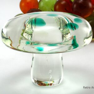 Big Art Glass Mushroom Ink Stain Spots Weighs 3.5 lbs