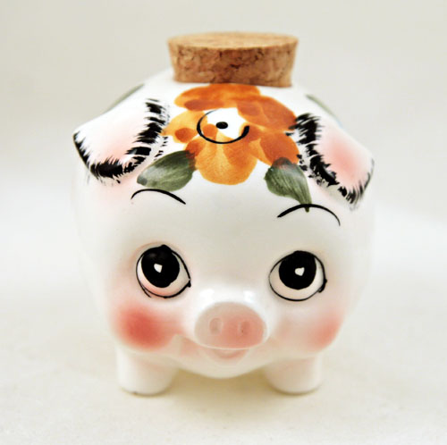 Big Eye Piggy Bank with Hand Painted Decor - Image 3