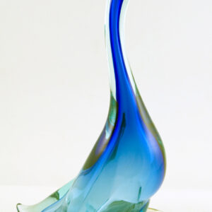 Big Vintage Murano Art Glass Sommerso Goose Sculpture