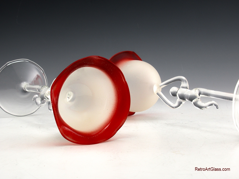Bimini Glass Style Figural Stemmed Cups - Image 3