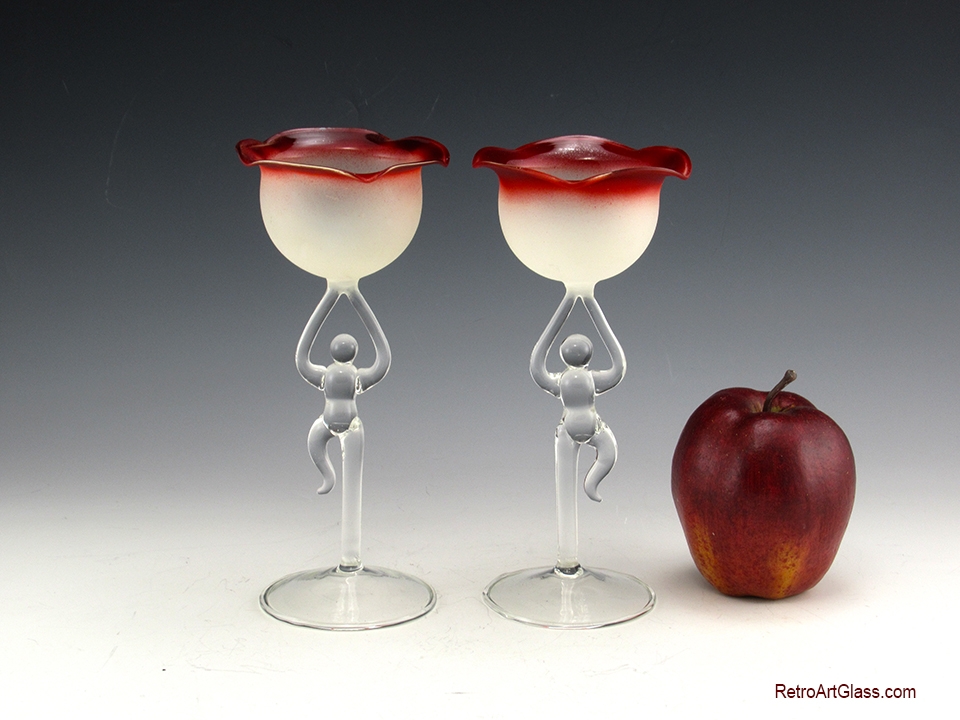 Bimini Glass Style Figural Stemmed Cups - Image 2
