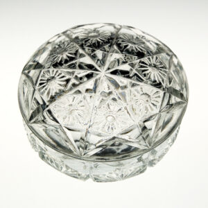 Black Eyed Susan Round Antique Glass Box