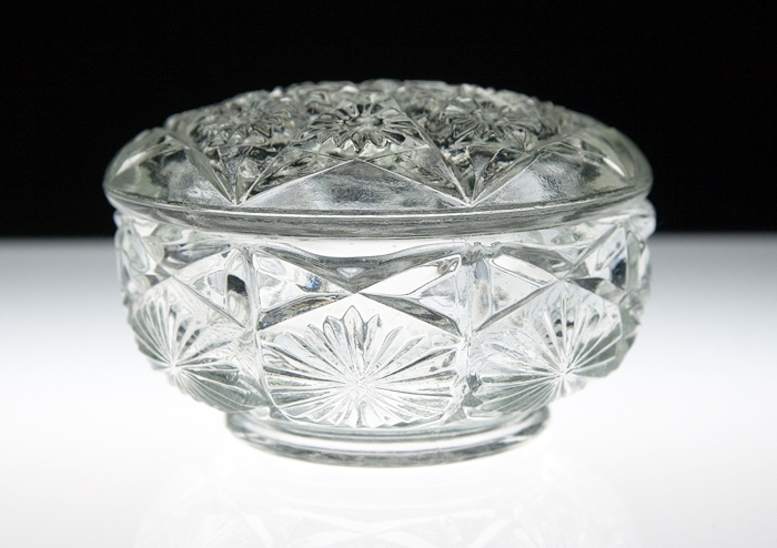 Black Eyed Susan Round Antique Glass Box - Image 2