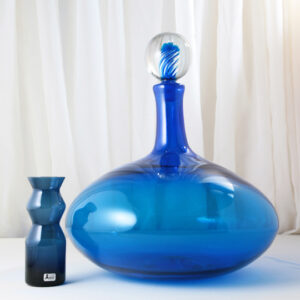 Blenko Art Glass Air Twist Giant Decanter from 1960's