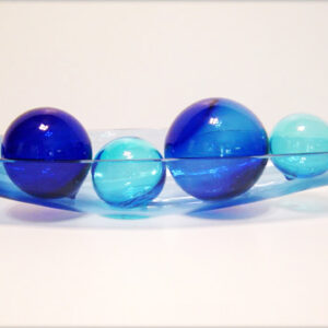 Blenko Art Glass Console Bowl With Balls
