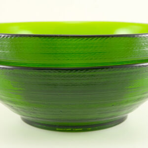 Set of Two Blenko Art Glass Large Handmade Bowls