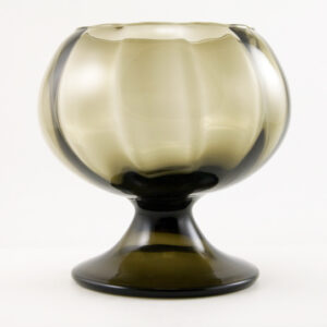 Blown Italian Glass Domed Foot Goblet Vase