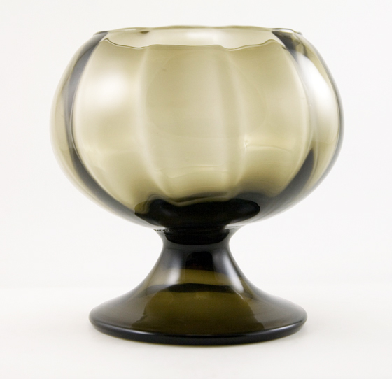 Blown Italian Glass Domed Foot Goblet Vase
