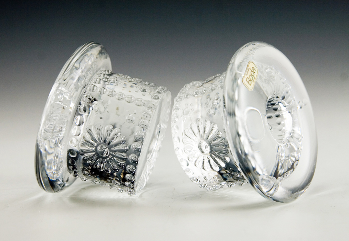 Retro Modern Swedish Crystal Candlestick Holder Boda - Image 3