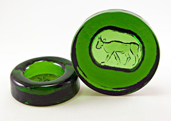Boda Sweden Art Glass Bull Bowl Set by Erik Hoglund - Image 3