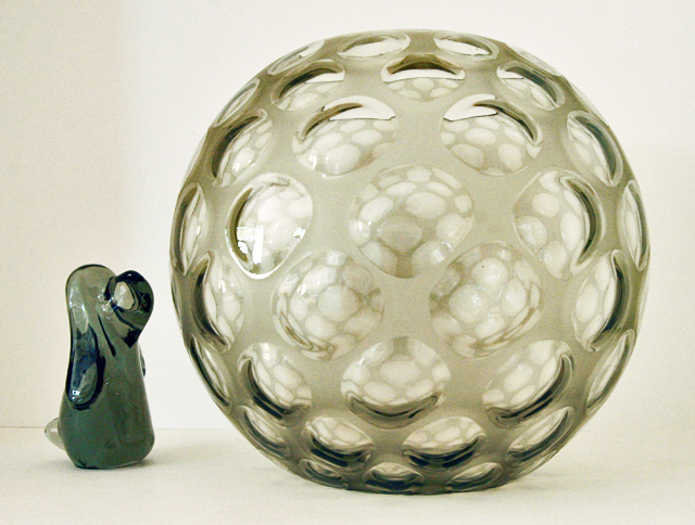 Borske Sklo NEMO Huge Art Glass Optic Ball Vase - Image 2