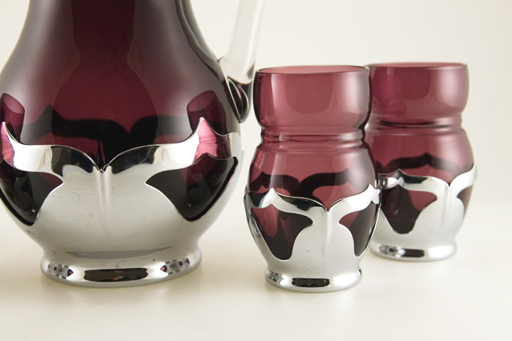Farberware Art Deco Amethyst Glass Beverage Set by Cambridge Glass - Image 4