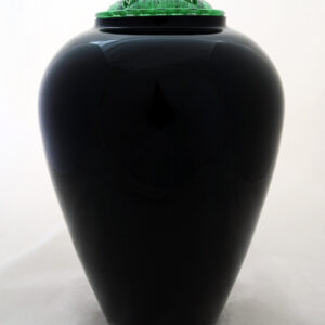 Black Amethyst Tall Shouldered Vase by Cambridge Glass