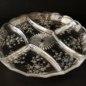 Elegant Depression Glass Server Cambridge Portia