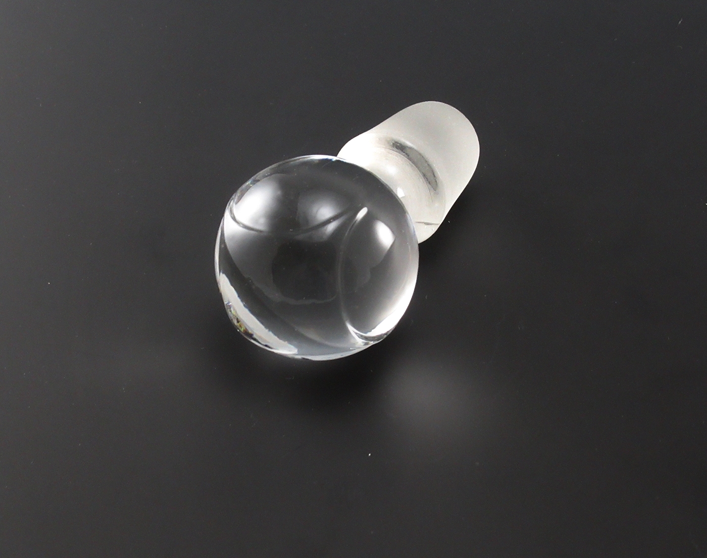 Cambridge Glass Stopper Ball with Square Impression - Image 3