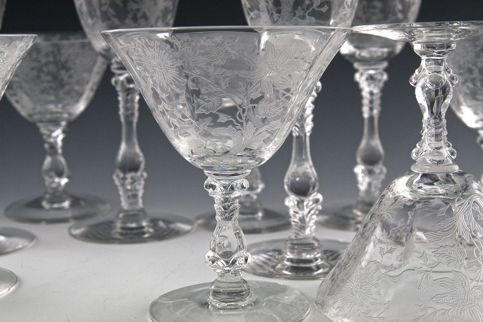 Cambridge Wildflower Stemware Line 3121 Set of 12 - Image 5