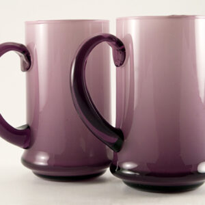 Mid-Century Modern Art Glass Beer Italian Mugs by Moretti