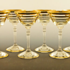 Central Glass Antique Stemware Set of Six