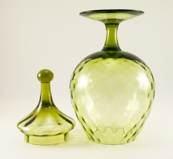 Circus Tent Jar Handblown In Optic Glass - Image 2
