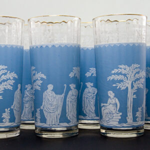 Neoclassic Style Wedgwood Tall Tumblers Set of 6