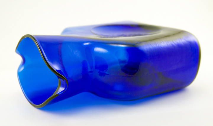 Cobalt Blue Glass Beverage Jug by Blenko Art Glass - Image 3