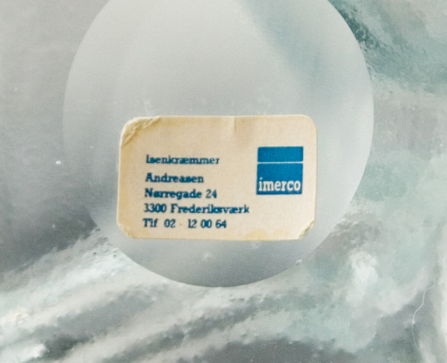 Danish Crystal Decanter in Sapphire by Holmegaard - Image 3