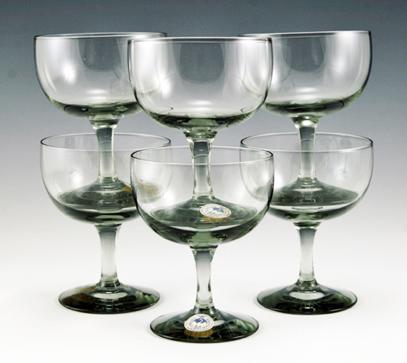 Danish Modern Crystal Cocktail Stemware Set by Holmegaard