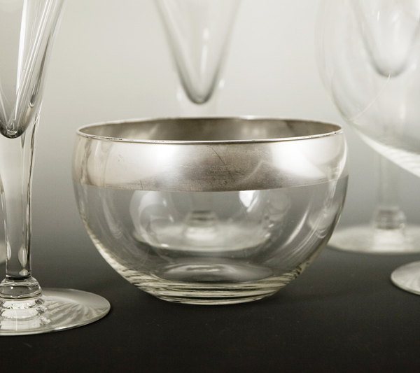 Dorothy Thorpe Silver Band Stemware Mad Men Cocktail Party Set - Image 4