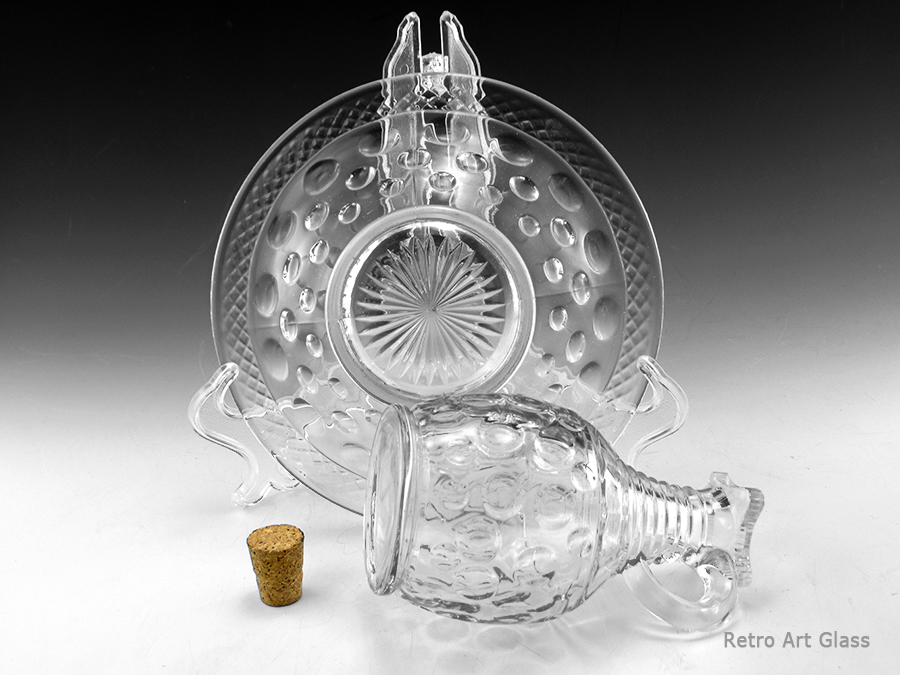 Early American Pressed Glass Bowl and Jug Set - Image 3