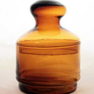 Early Blown Glass Canister in Chestnut Brown